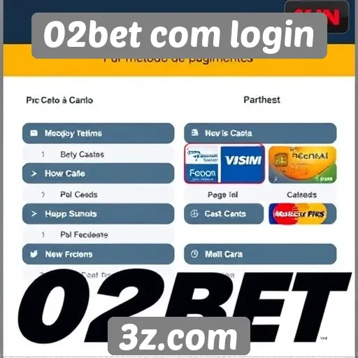 Métodos de pagamento aceitos no 02bet